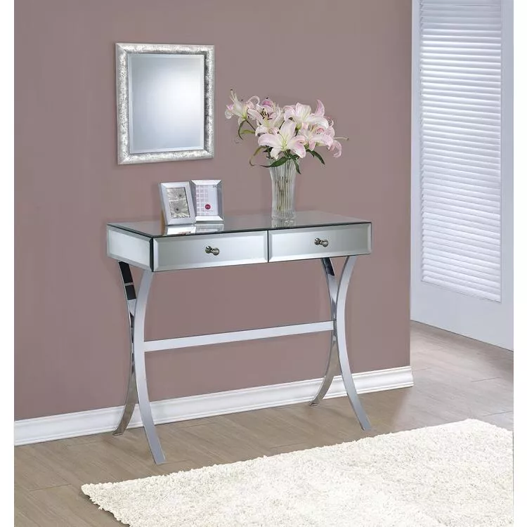 Coaster 2-Drawer Console Table Mirror