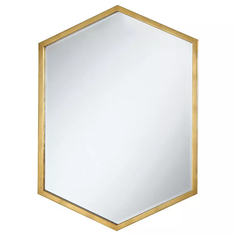 Coaster Bledel Hexagon Shaped Wall Mirror Gold