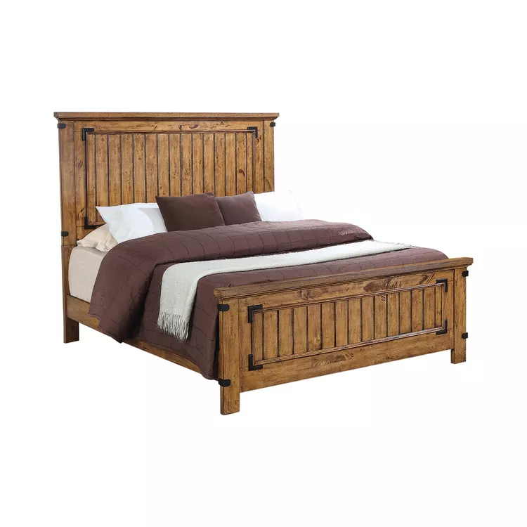 Coaster Brenner Eastern King Panel Bed Rustic Honey