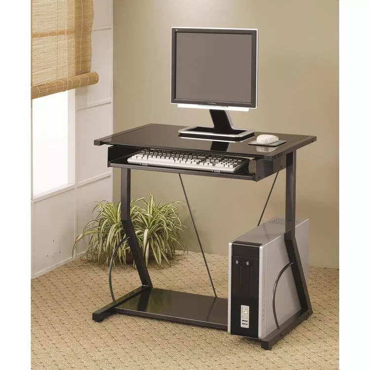 Coaster Computer Desk with Keyboard Tray Black