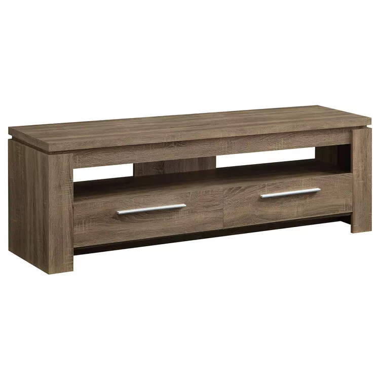 Coaster Elkton 2-drawer TV Console Weathered Brown