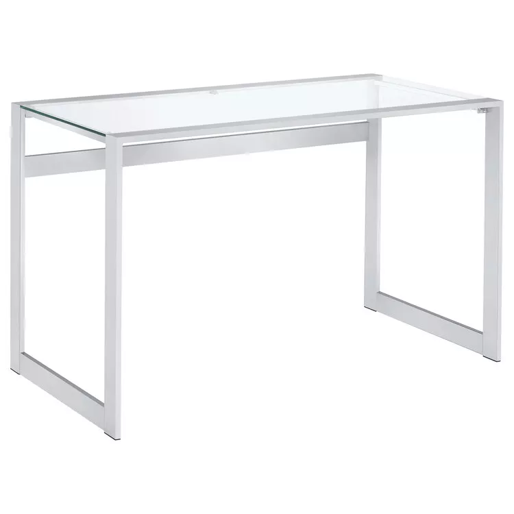 Coaster Writing Desk Chrome and Clear