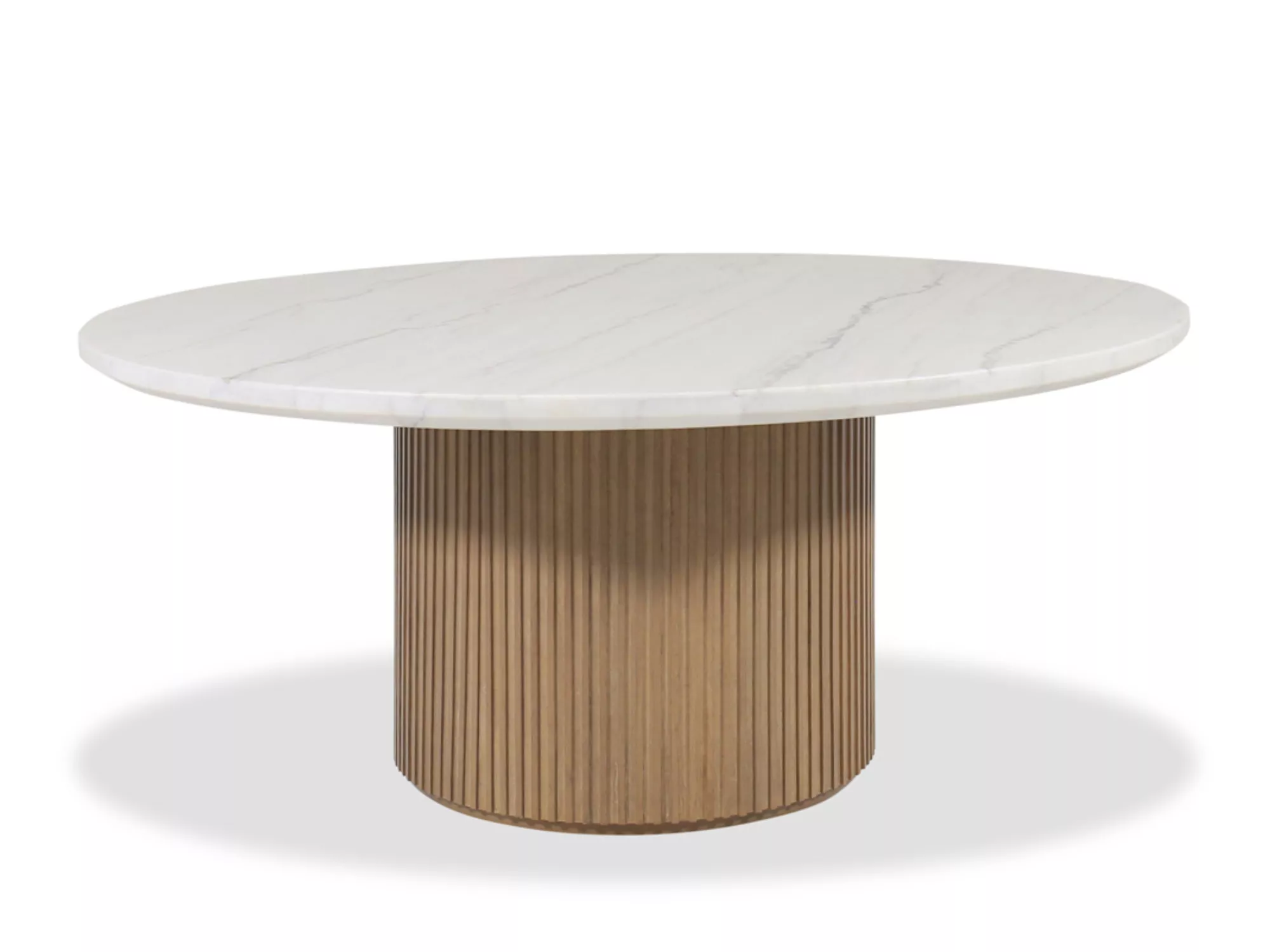 Colvin 72" Marble Top Dining Table in Toffee