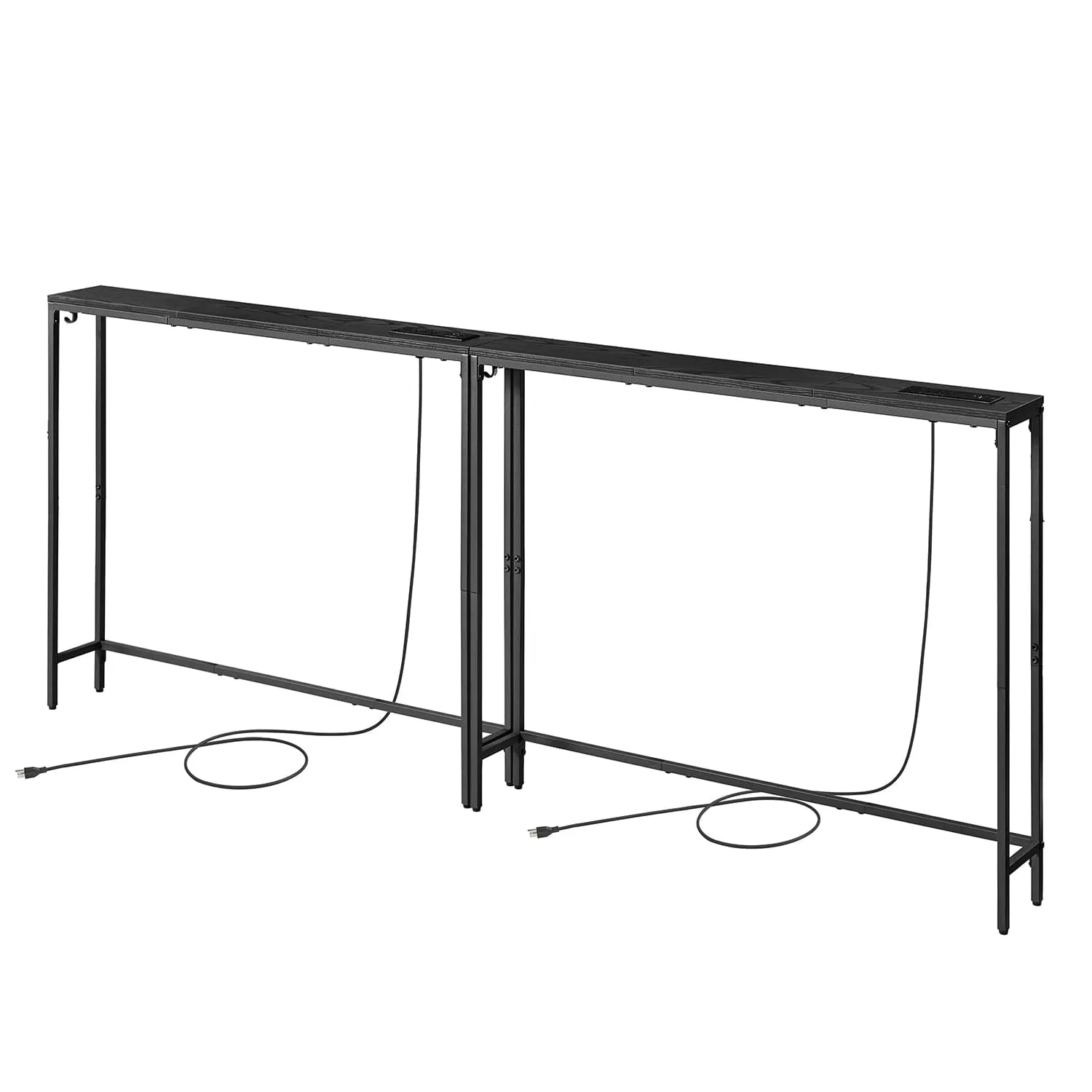 Console Table with Power Outlets for Entryway Hallway Use