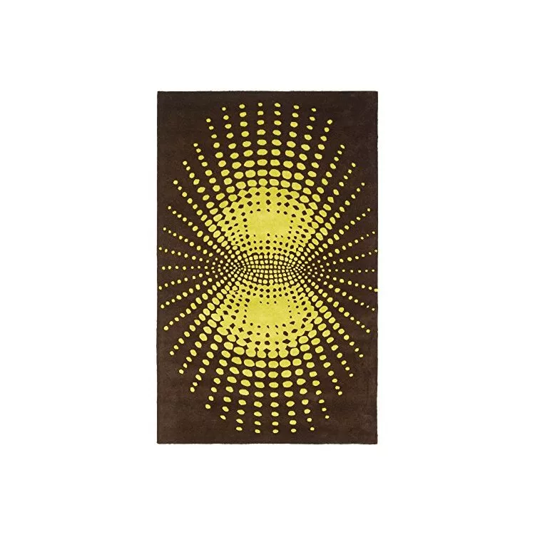 Contemporary Brown/Green Rugs Small Rectangle 5x3