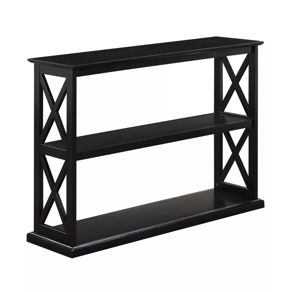 Convenience Concepts Coventry Console Table with Shelves Black