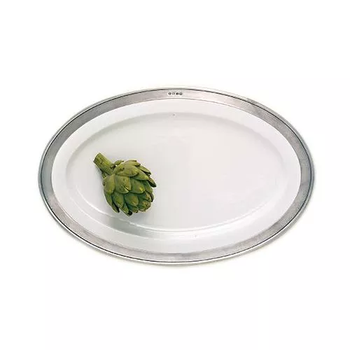 Convivio Oval Serving Platter by Match Pewter