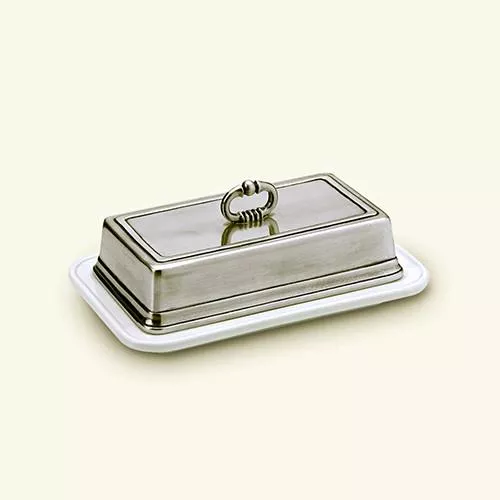 Convivio Single Butter Dish, 7" by Match Pewter