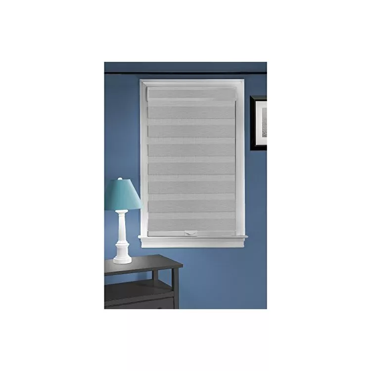 Cordless Celestial Sheer Double Layered Shade 33x72 - Grey