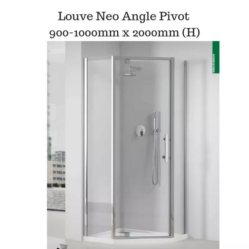 Corner Shower Screen - Louve Neo Angle Pivot