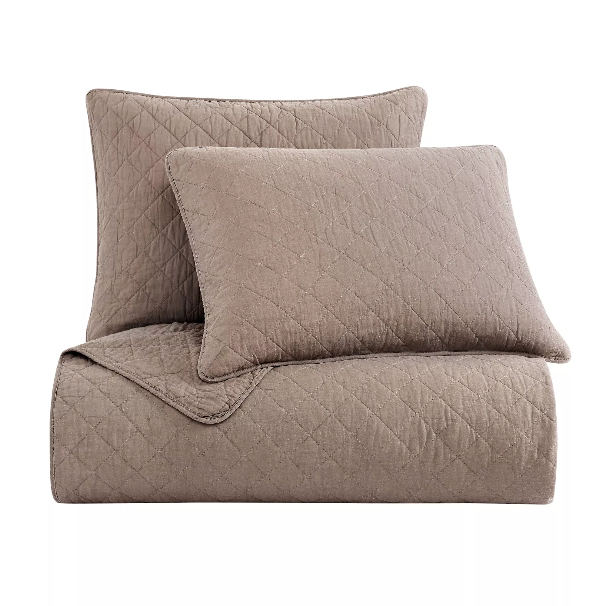 Cotton Comfort Twin Mocha Quilt Set