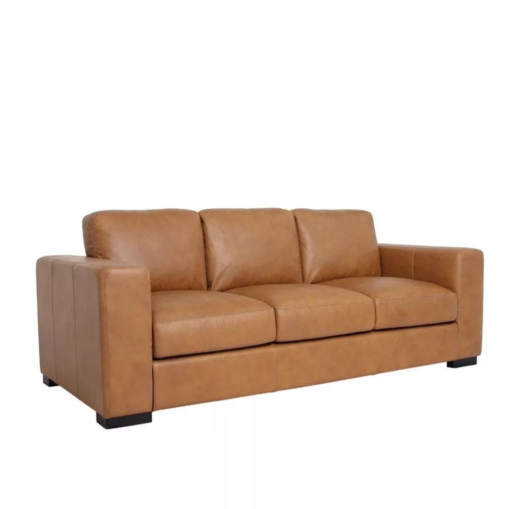 Crafters and Weavers Argento Top Grain Leather Sofa