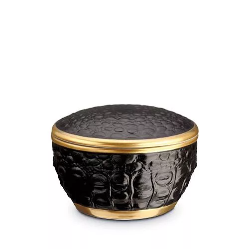Crocodile Porcelain Round Box with Lid by L'Objet