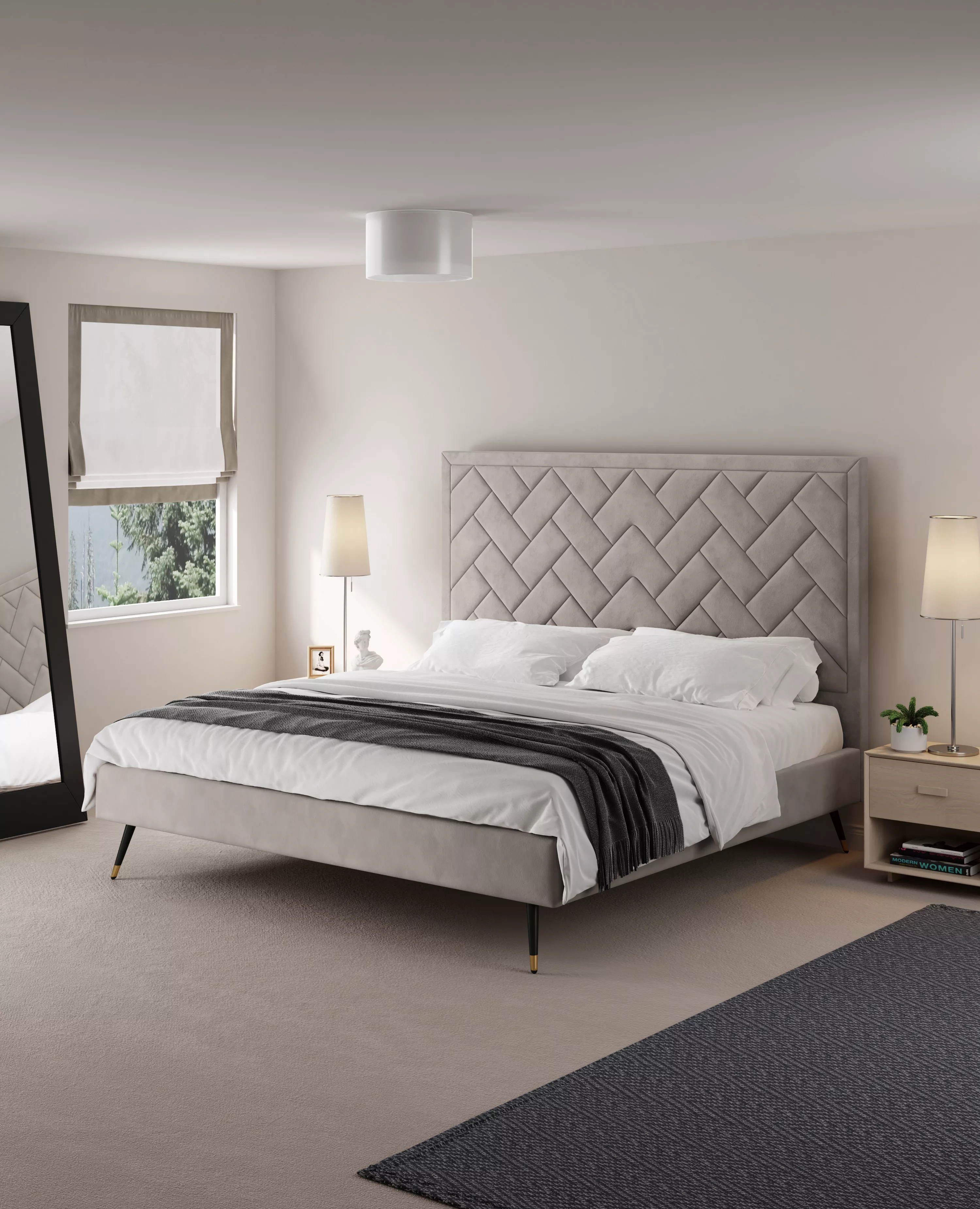 Crosby Beige King Bed