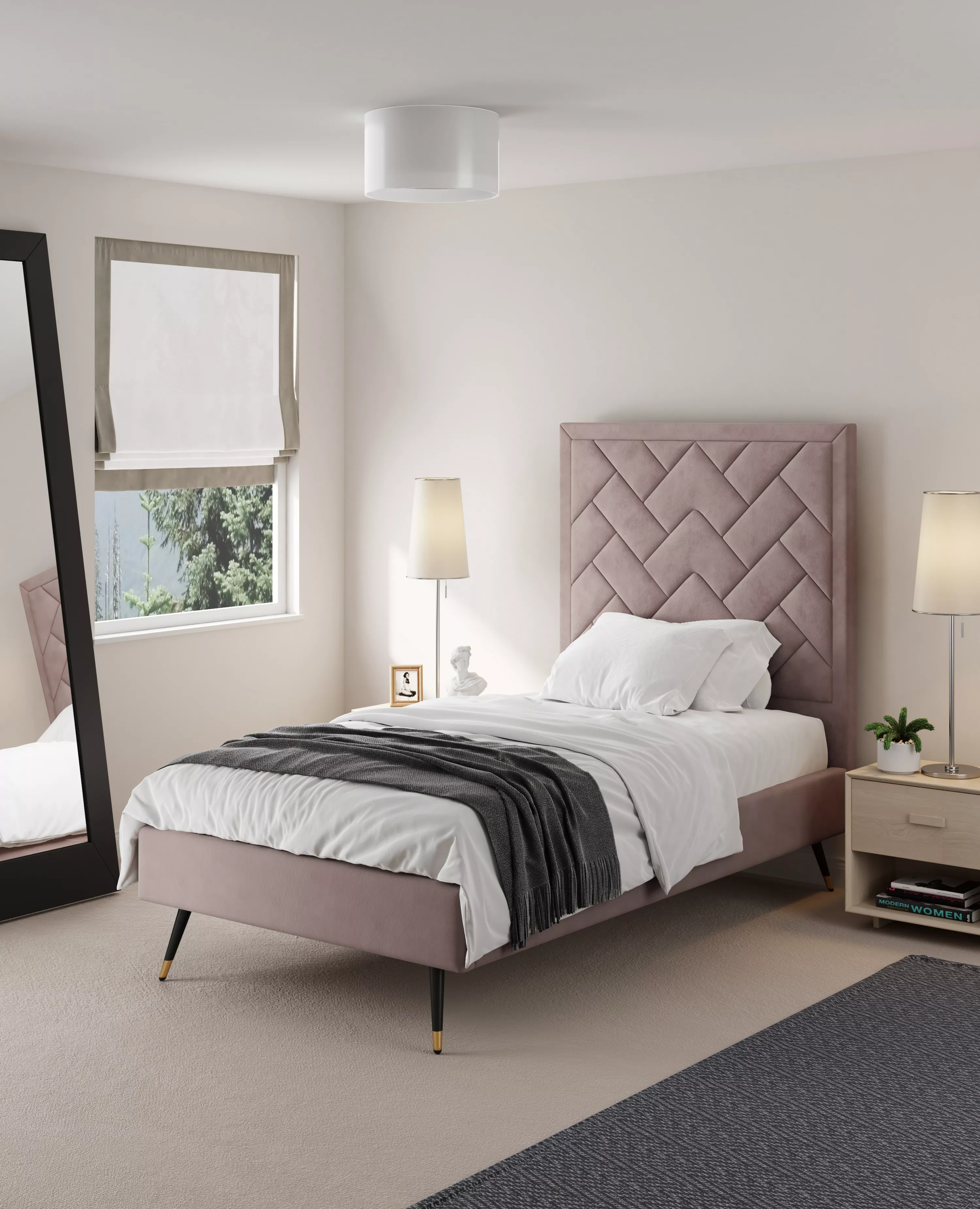 Crosby Blush Twin Bed