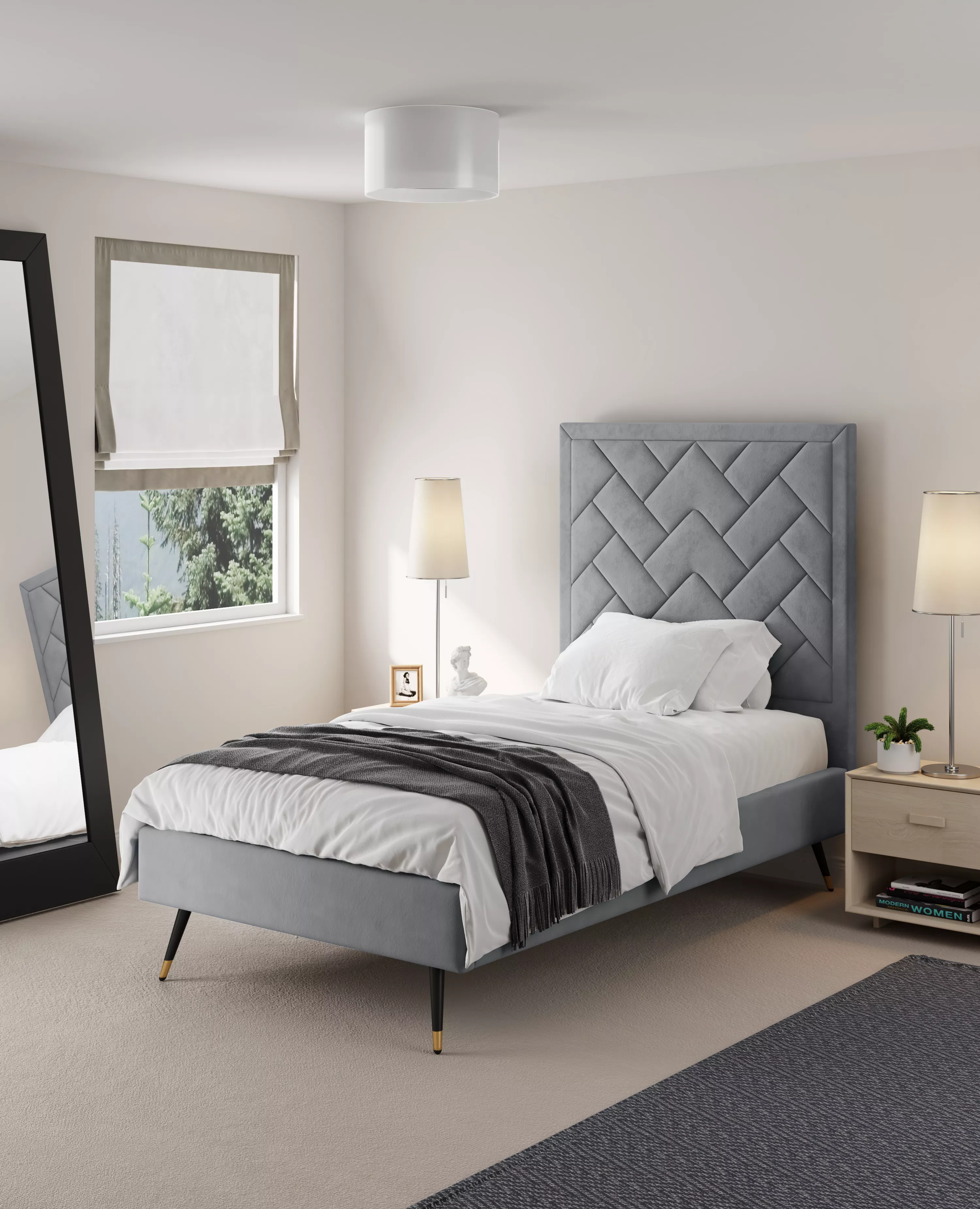 Crosby Gray Twin Bed