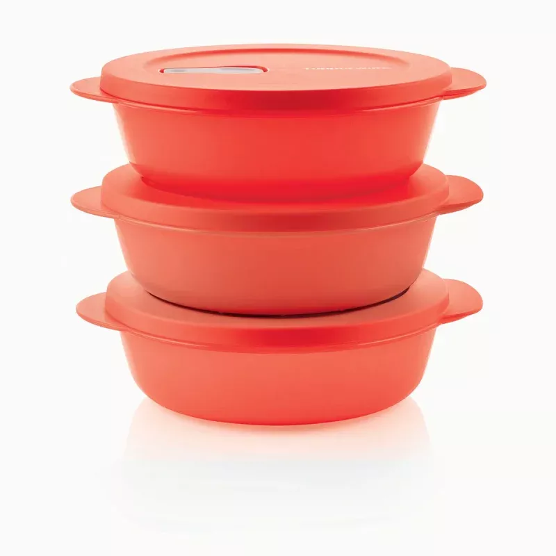 CrystalWave Plus Round | Set of 3 | Microwave-Safe Containers