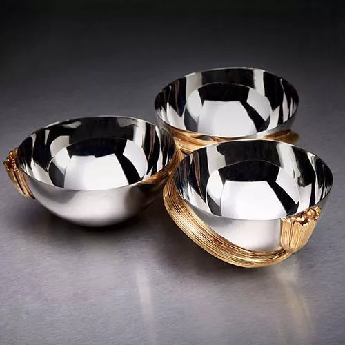 Deco Leaves Condiment Server, 3 Sections by L'Objet