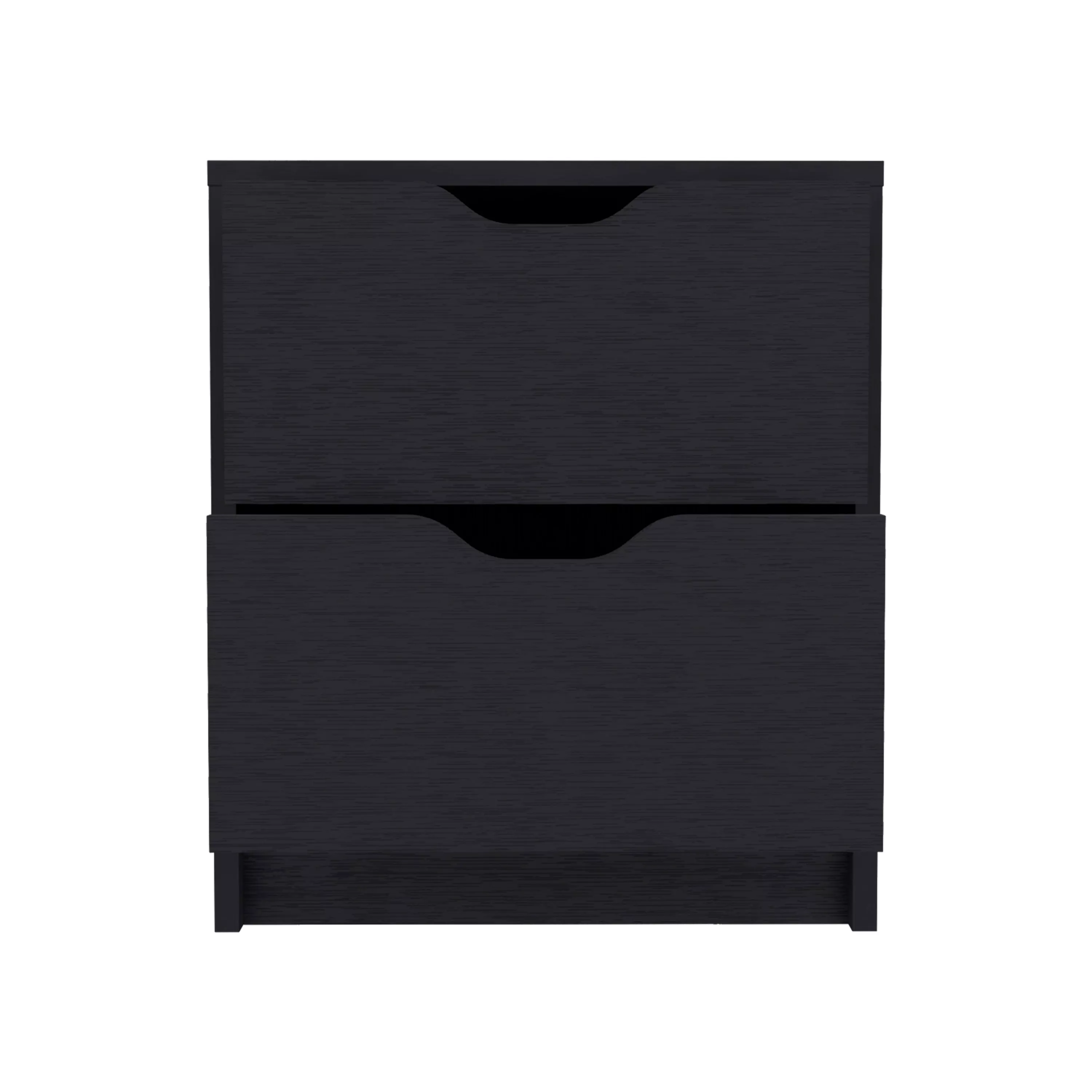 DEPOT E-SHOP Houma Double Drawer Nightstand, Bedside Table