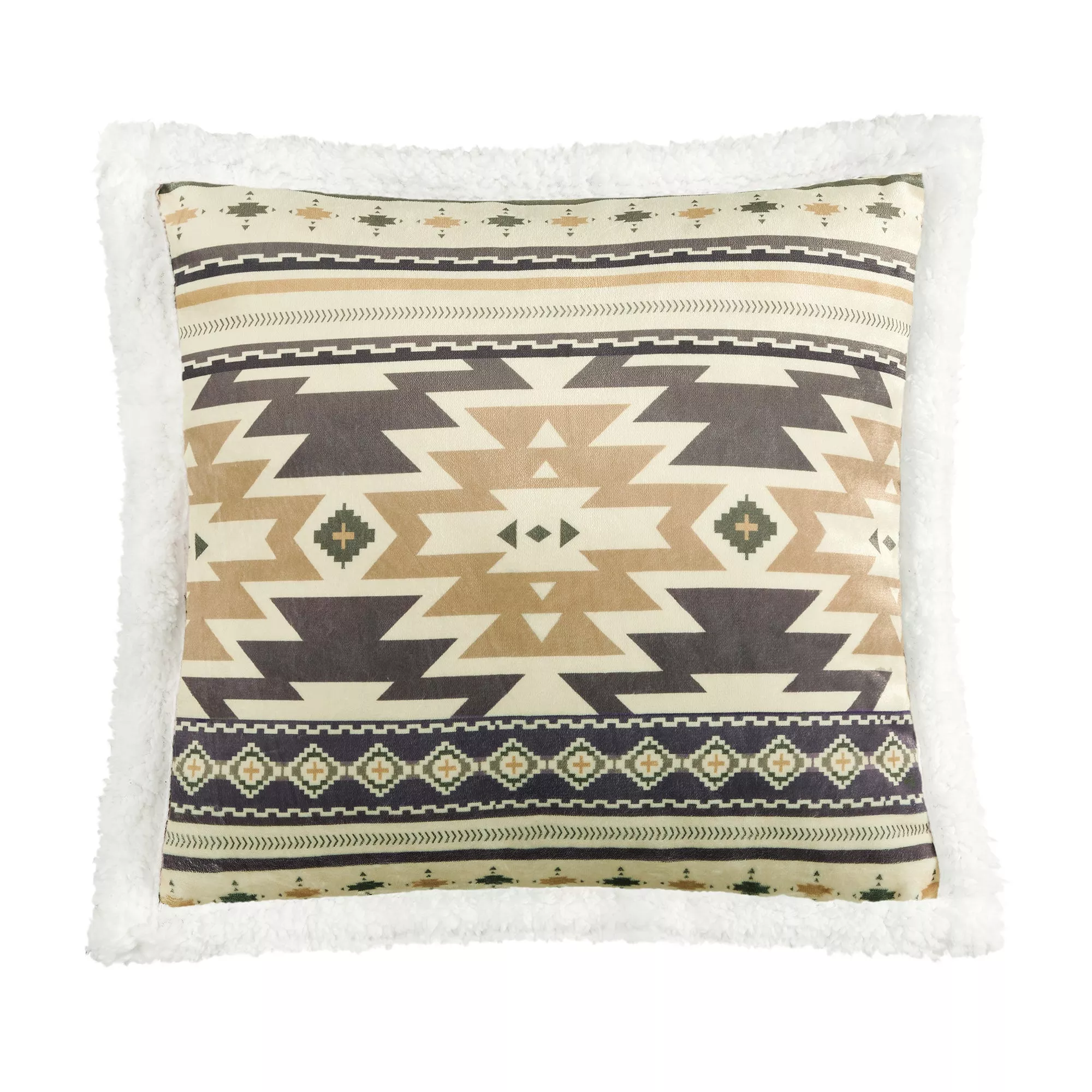 Desert Sage Campfire Sherpa Pillow