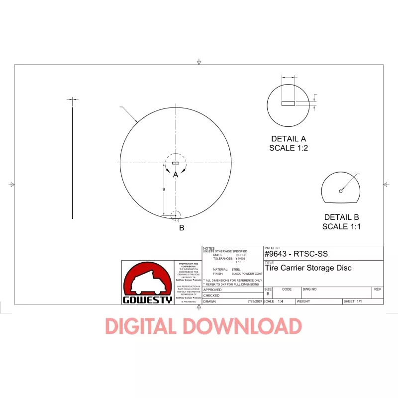 [DIGITAL DOWNLOAD] Reverse Spare Tire Carrier Storage Kit