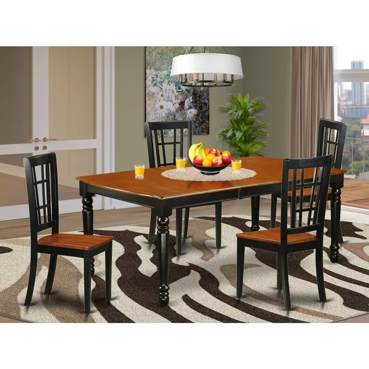 Dining Table Set for 4 with Chairs - Kitchen Table & Dinette Set