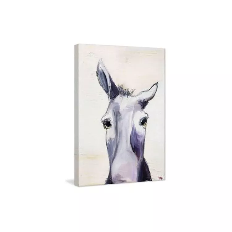Donkey Painting Print on Wrapped Canvas
