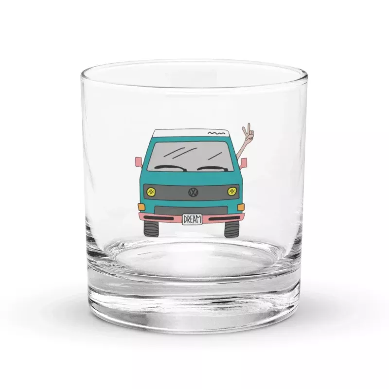 Dream Machine Rocks Glass