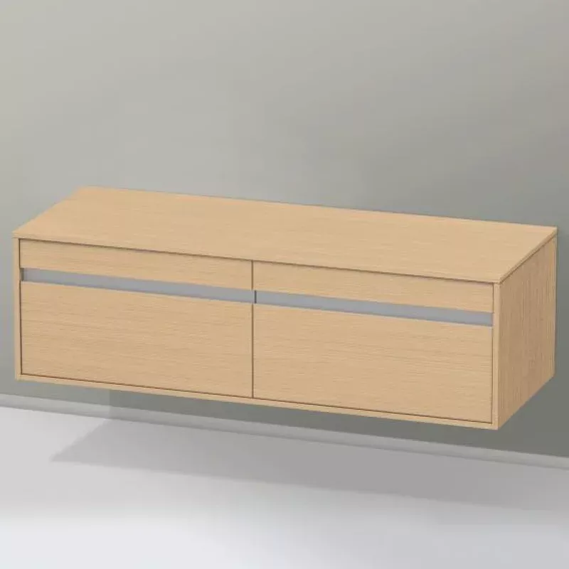 Duravit Ketho vanity unit with 2 pull-out compartments without cut-out for countertop basin