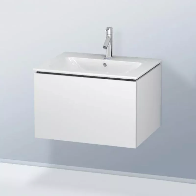 Duravit L-Cube vanity unit with 1 pull-out compartment, with interior system in maple