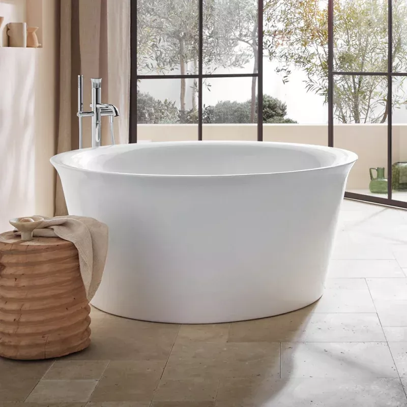 Duravit White Tulip Freestanding Round Bath