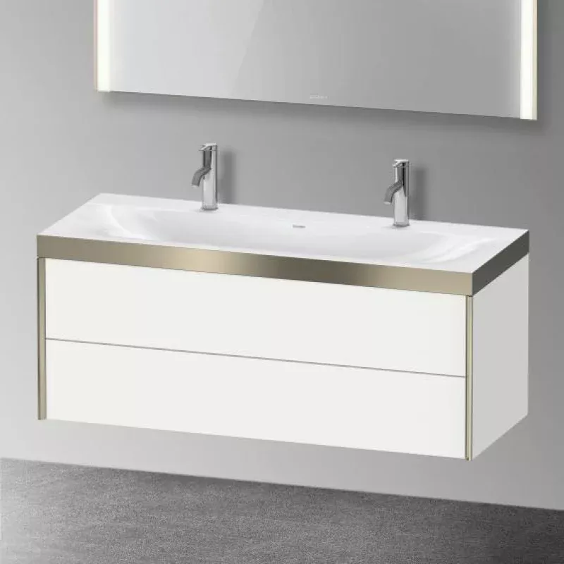 Duravit XViu double washbasin with vanity unit with 2 pull-out compartments