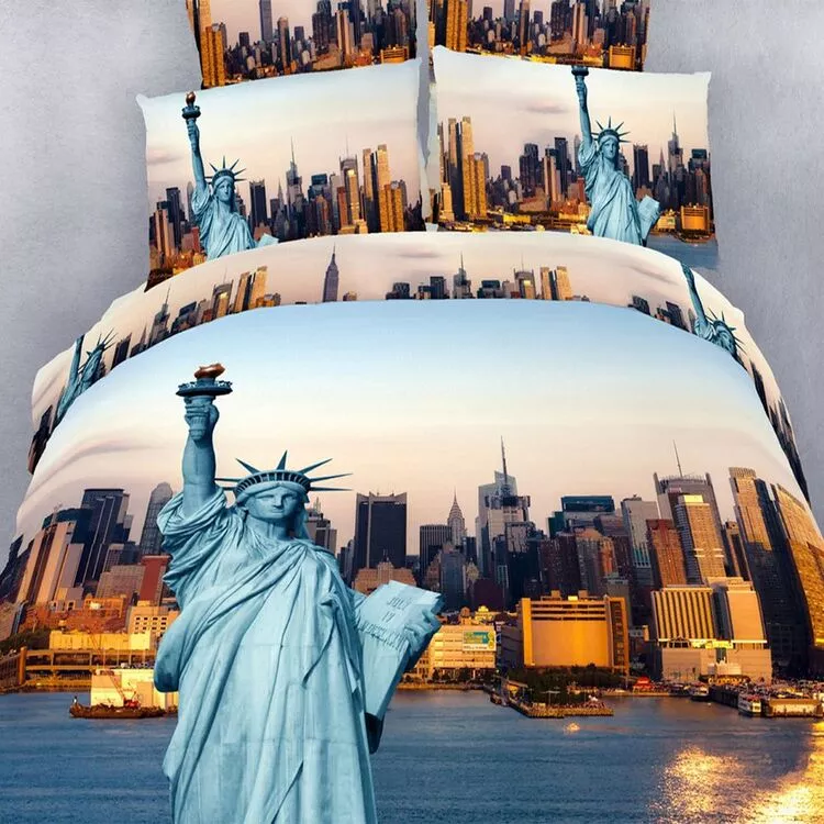 Duvet Cover Sheets Set, Statue of Liberty