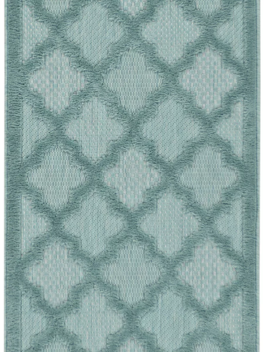 Easy Care NES01 Aqua/Teal 2' x 4' Rug
