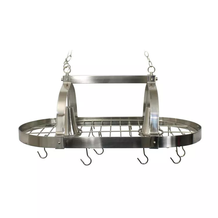 Elegant Designs 2 Light Kitchen Pot Rack With Downlights