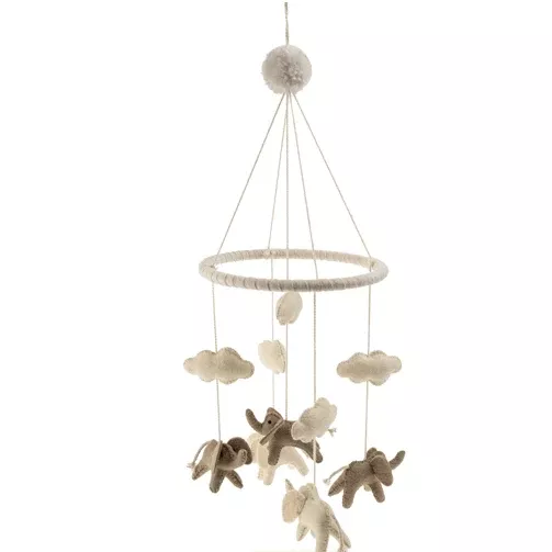 Elephant Felt Mobile