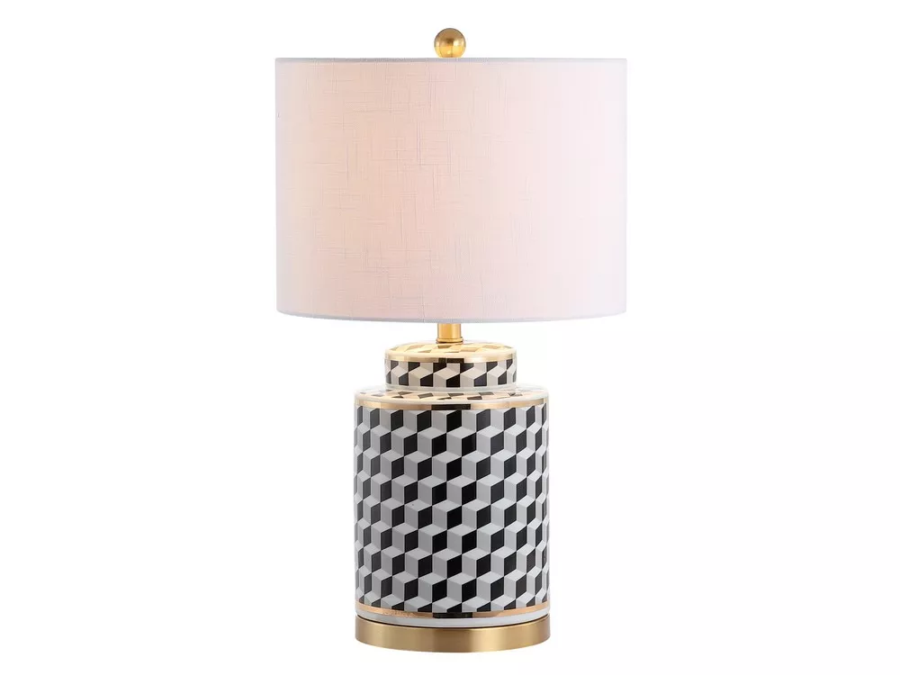 Ellie Tumbling Block Ceramic/Metal LED Table Lamp