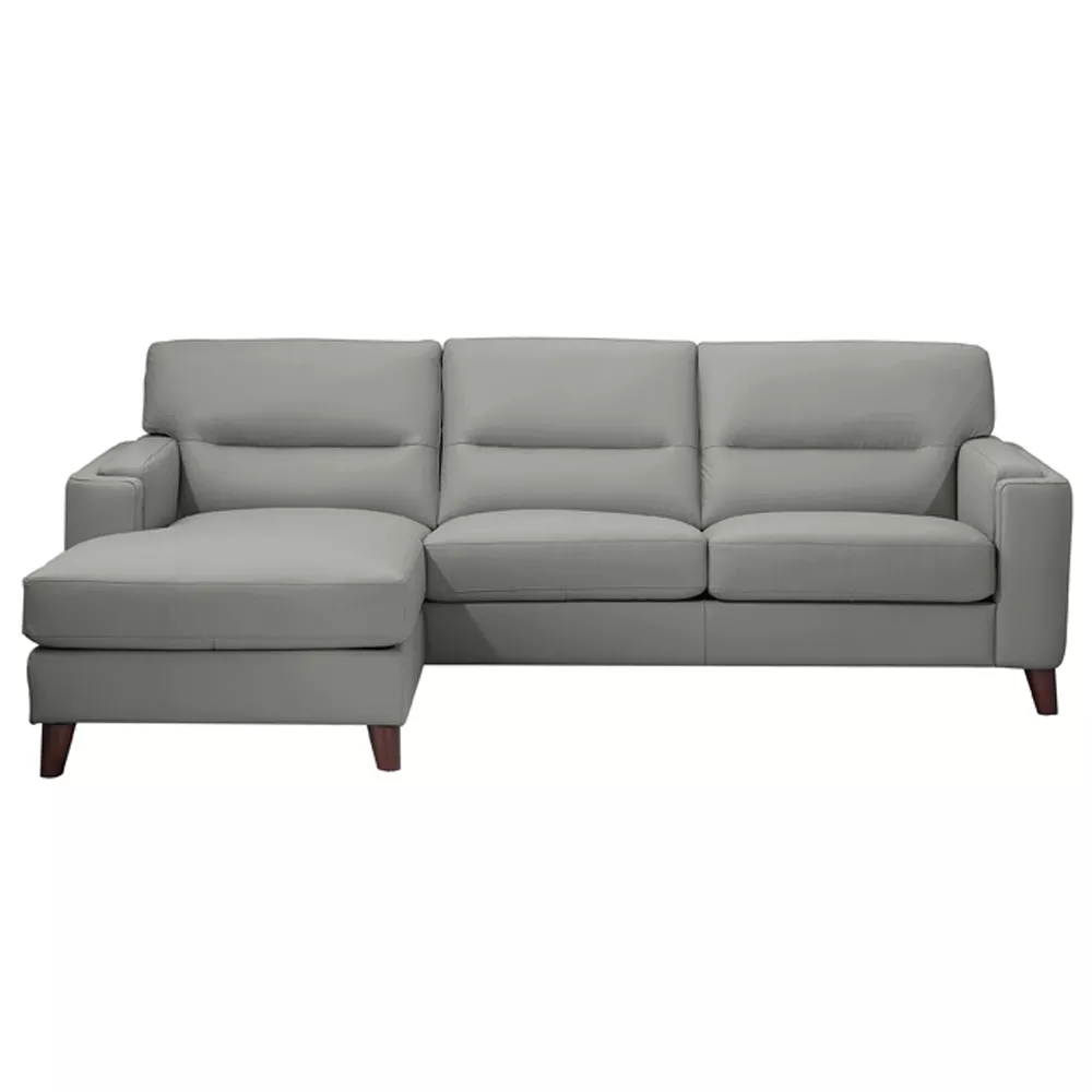 Elm Top Grain Leather Sofa Chaise