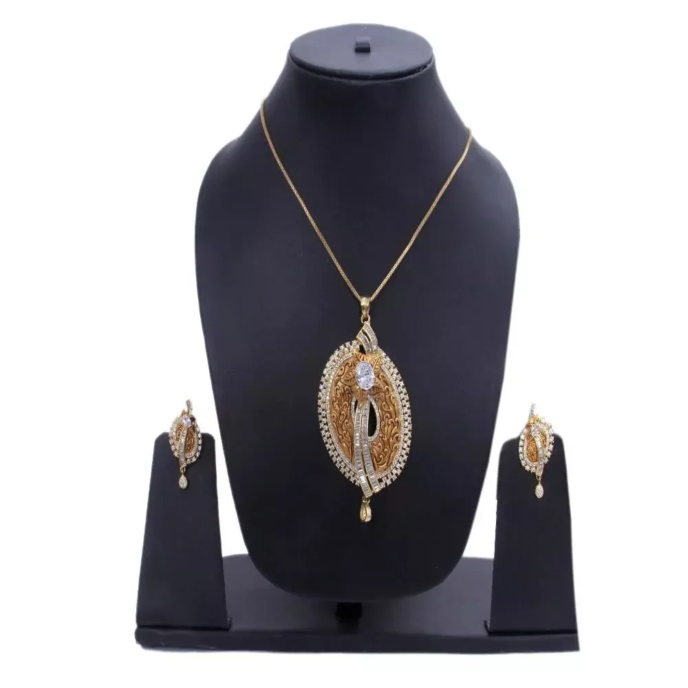 Exclusive Designed Gold Plated Pendant Set