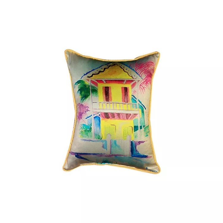 Extra Large Zippered Yellow Outdoor Throw Pillow with Removable Insert