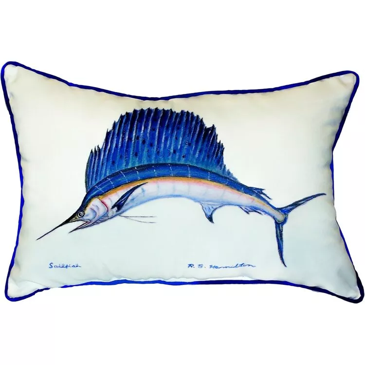 Fade Resistant Rectangular Outdoor Pillow 16x20 with Polyester Cover