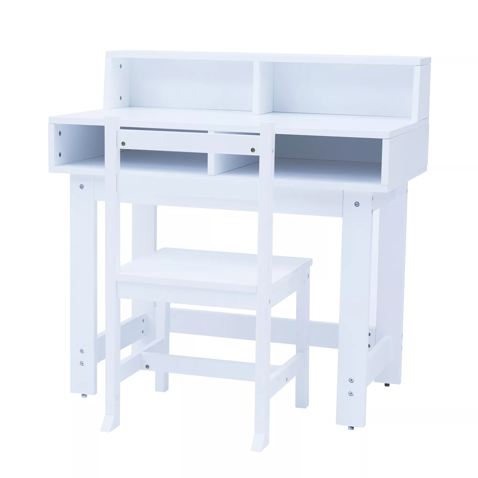 Fantasy Fields Play Desk with Shelves and Chair, White