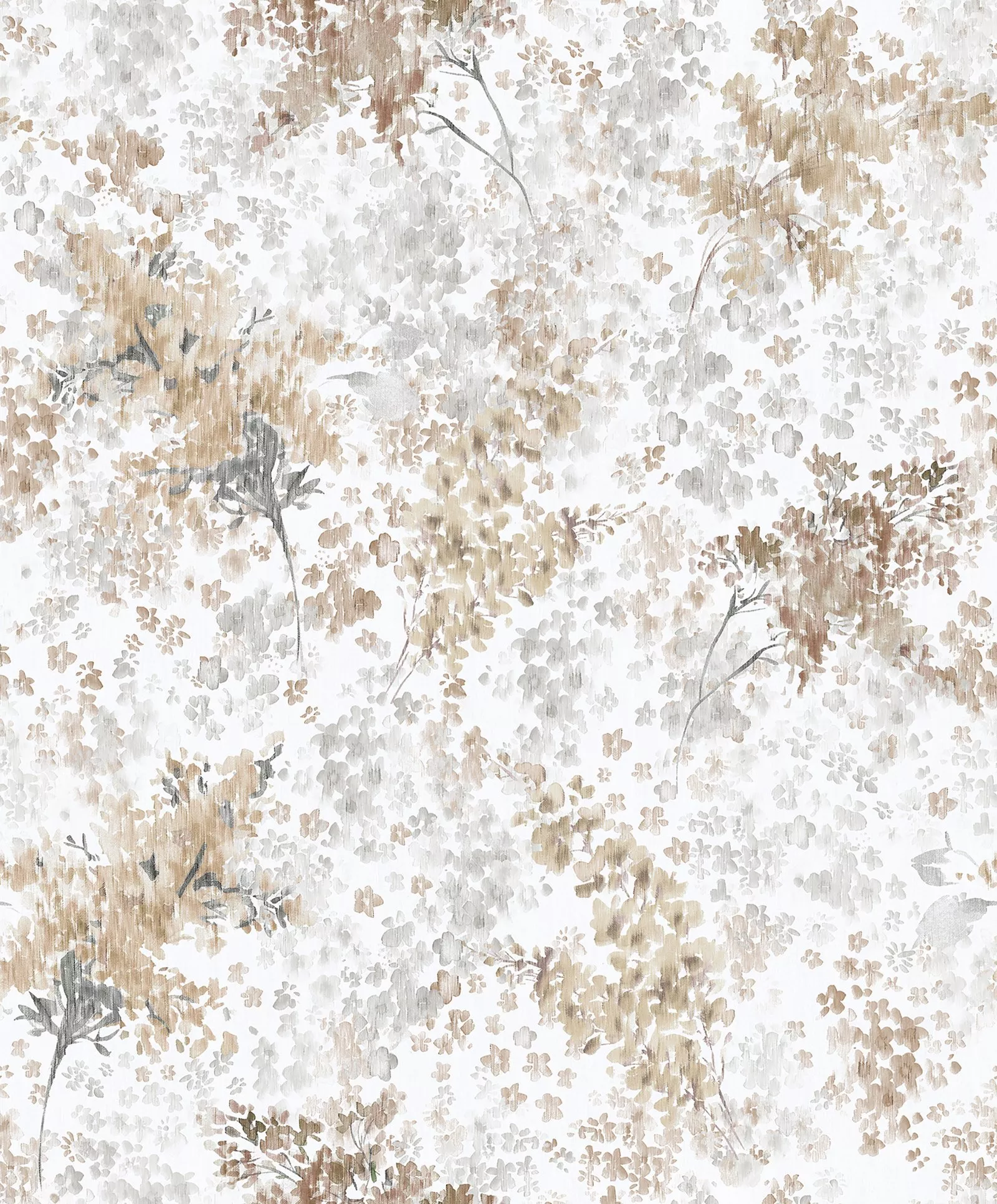Flora Soft Foliage Bronze Brown Wallpaper 47453