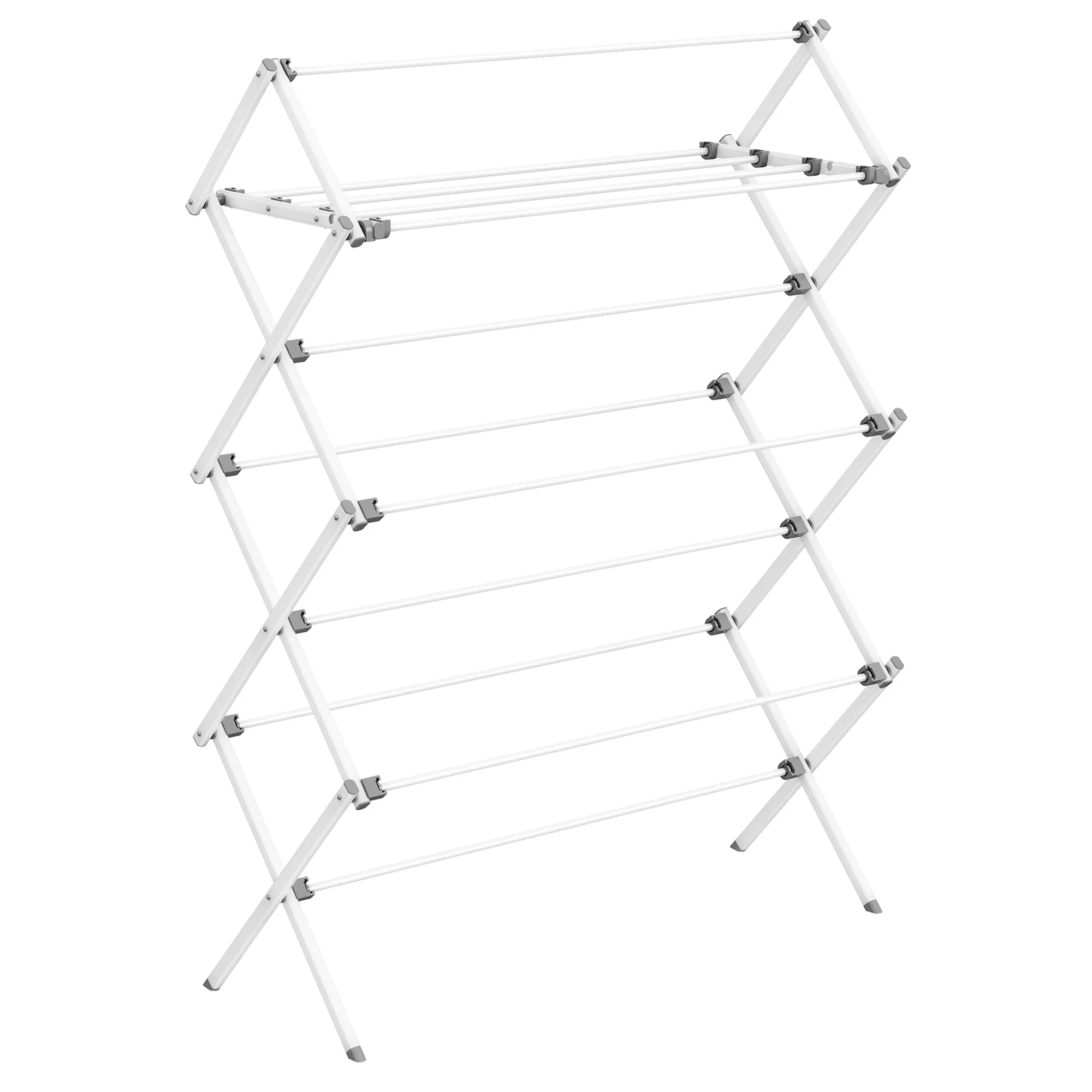 Foldable Clothes Airer Rack with Steel Frame for Laundry Drying