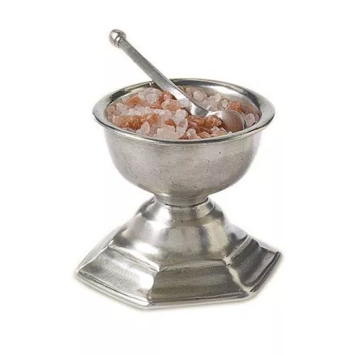 Footed Salt Cellar with Spoon by Match Pewter