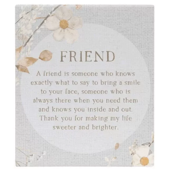 Friend - Rustic Meadow Plaque