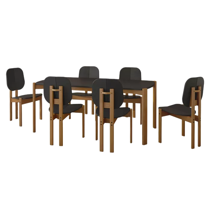Gales Black 7-Piece Dining Set