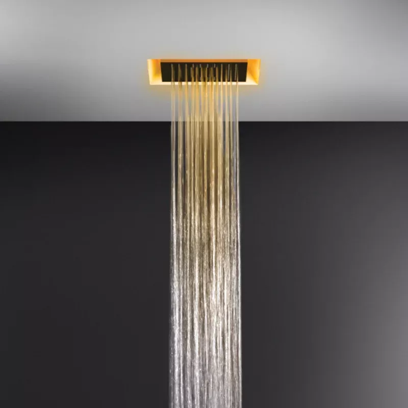 Gessi Afilo ceiling shower head with chromotherapy 57301