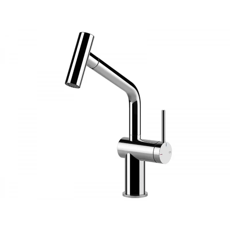 Gessi Inedito kitchen tap with pull out handshower 60425