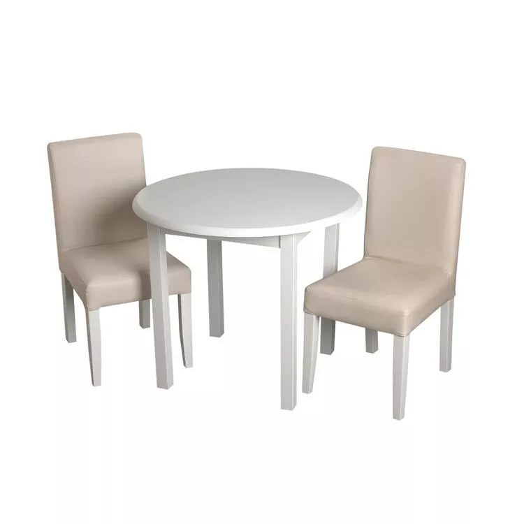 Gift Mark Children's Round Table with 2 Upholstered Chairs